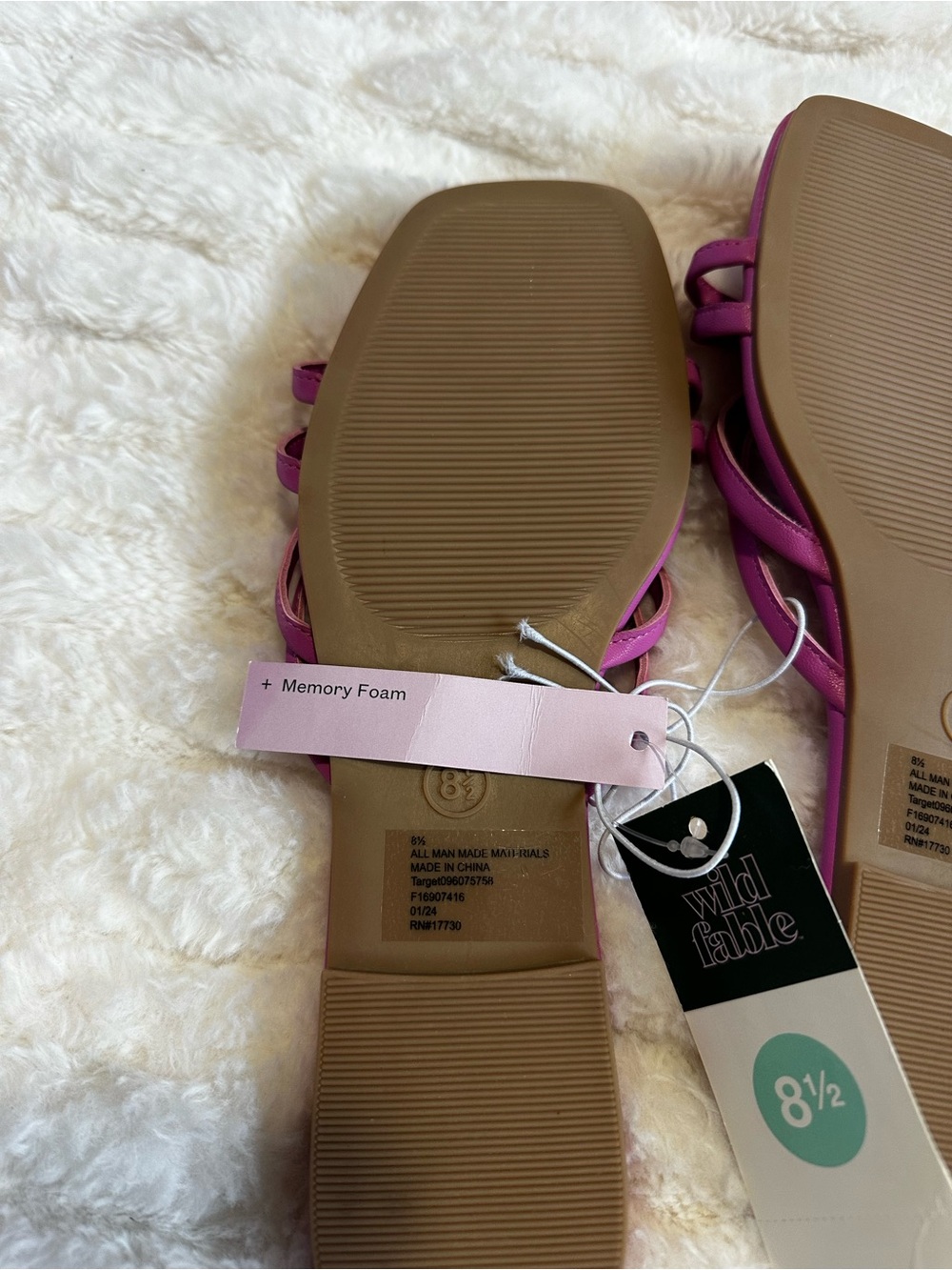 Pink Heart Detail Slide Sandals - Picture 7 of 8